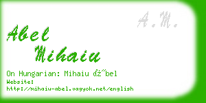 abel mihaiu business card